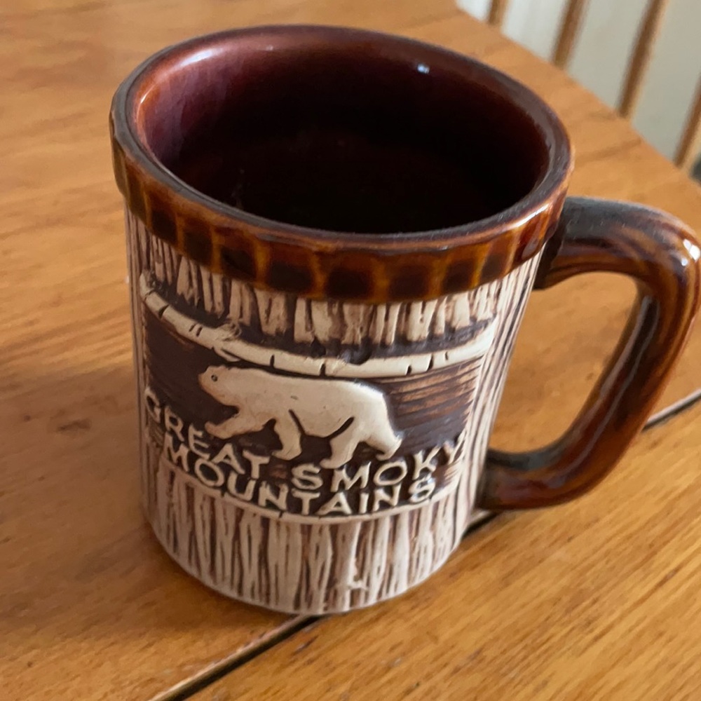 Great Smoky Mountains faux wood mug